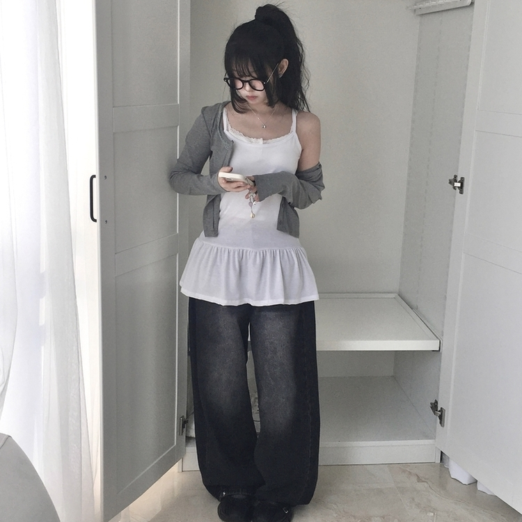 レイヤードフリルティアードインナーキャミソール IVORY