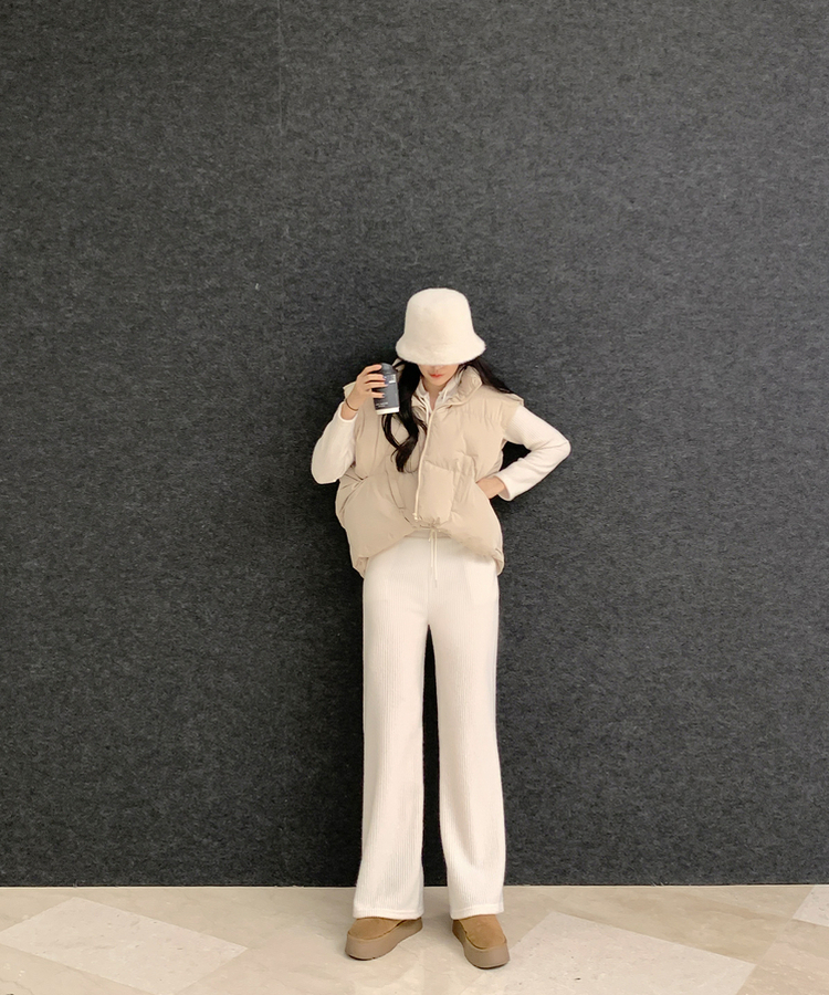 클라우드 오버핏 루즈핏 박스핏 하이넥 집업 패딩 베스트 조