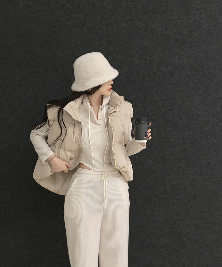 클라우드 오버핏 루즈핏 박스핏 하이넥 집업 패딩 베스트 조