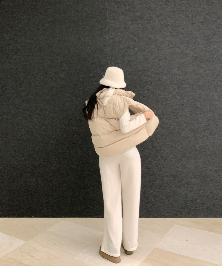 클라우드 오버핏 루즈핏 박스핏 하이넥 집업 패딩 베스트 조