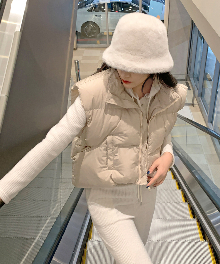 클라우드 오버핏 루즈핏 박스핏 하이넥 집업 패딩 베스트 조