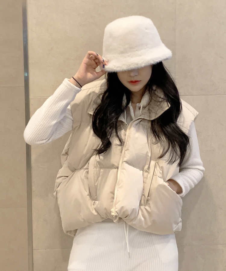 클라우드 오버핏 루즈핏 박스핏 하이넥 집업 패딩 베스트 조