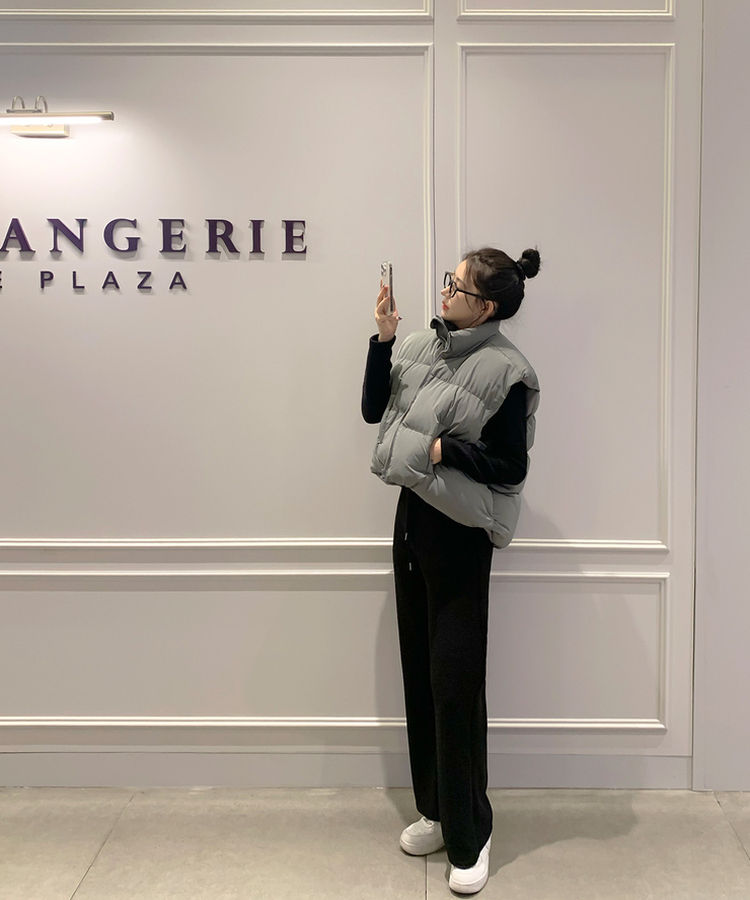 클라우드 오버핏 루즈핏 박스핏 하이넥 집업 패딩 베스트 조