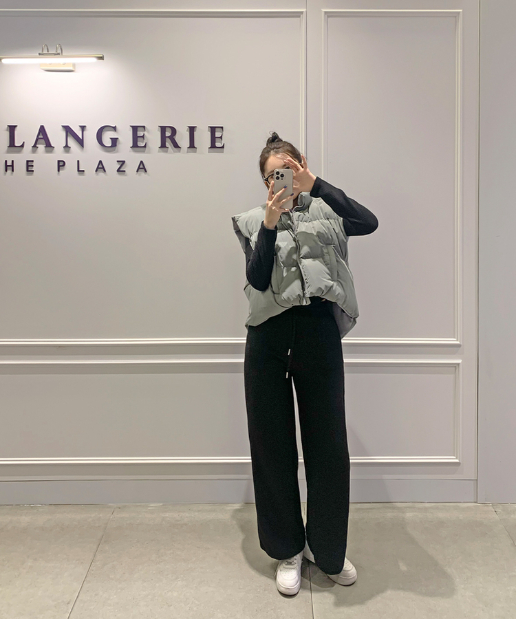 클라우드 오버핏 루즈핏 박스핏 하이넥 집업 패딩 베스트 조