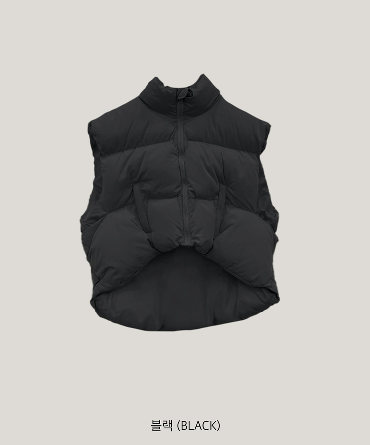 클라우드 오버핏 루즈핏 박스핏 하이넥 집업 패딩 베스트 조