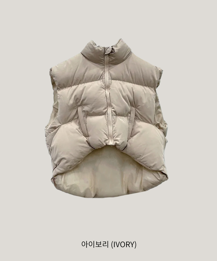 클라우드 오버핏 루즈핏 박스핏 하이넥 집업 패딩 베스트 조