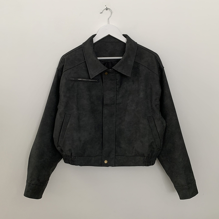 매트 무광 오버핏 가죽 스웨이드st 자켓 점퍼