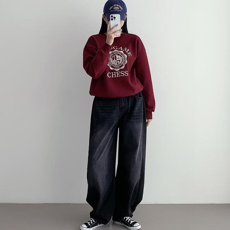 【丈別】【起毛】サイドピンタックワイドウォッシングパンツ(5color)