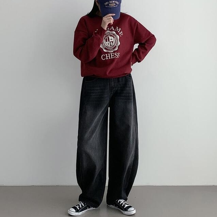 【丈別】【起毛】サイドピンタックワイドウォッシングパンツ(5color)