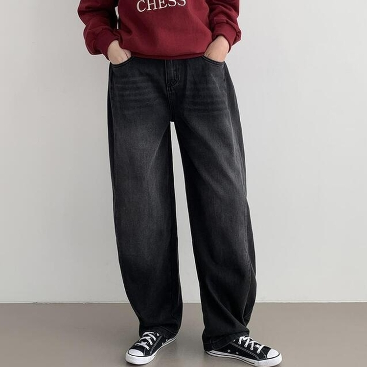 【丈別】【起毛】サイドピンタックワイドウォッシングパンツ(5color)