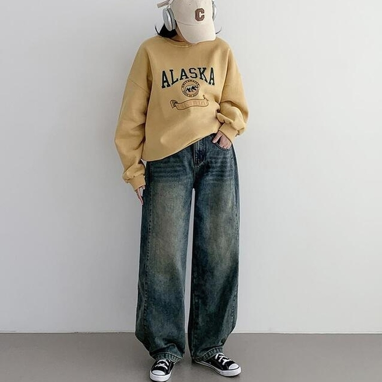 【丈別】【起毛】サイドピンタックワイドウォッシングパンツ(5color)