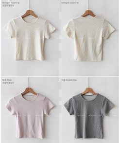 フラワーアンゴラ半袖Tシャツ