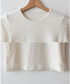 フラワーアンゴラ半袖Tシャツ