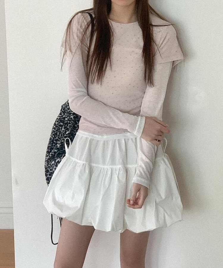 フラワーアンゴラ半袖Tシャツ PINK