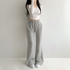 トレーニングパンツ 【丈別】ローセミブーツカットトレーニングパンツ(6color) GREY