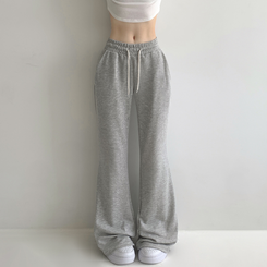 トレーニングパンツ 【丈別】ローセミブーツカットトレーニングパンツ(6color) GREY