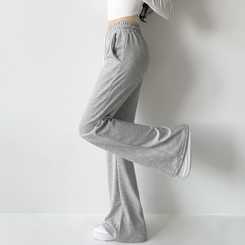 トレーニングパンツ 【丈別】ローセミブーツカットトレーニングパンツ(6color) GREY