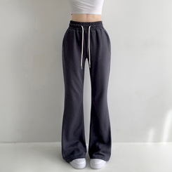 トレーニングパンツ 【丈別】ローセミブーツカットトレーニングパンツ(6color) CHARCOAL