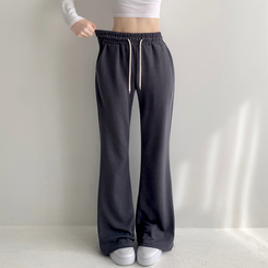 トレーニングパンツ 【丈別】ローセミブーツカットトレーニングパンツ(6color) CHARCOAL
