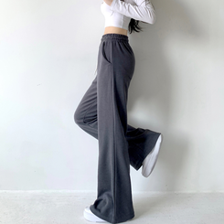 トレーニングパンツ 【丈別】ローセミブーツカットトレーニングパンツ(6color) CHARCOAL
