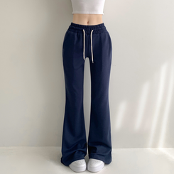 トレーニングパンツ 【丈別】ローセミブーツカットトレーニングパンツ(6color) NAVY