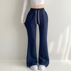 トレーニングパンツ 【丈別】ローセミブーツカットトレーニングパンツ(6color) NAVY