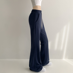 トレーニングパンツ 【丈別】ローセミブーツカットトレーニングパンツ(6color) NAVY