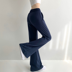 トレーニングパンツ 【丈別】ローセミブーツカットトレーニングパンツ(6color) NAVY
