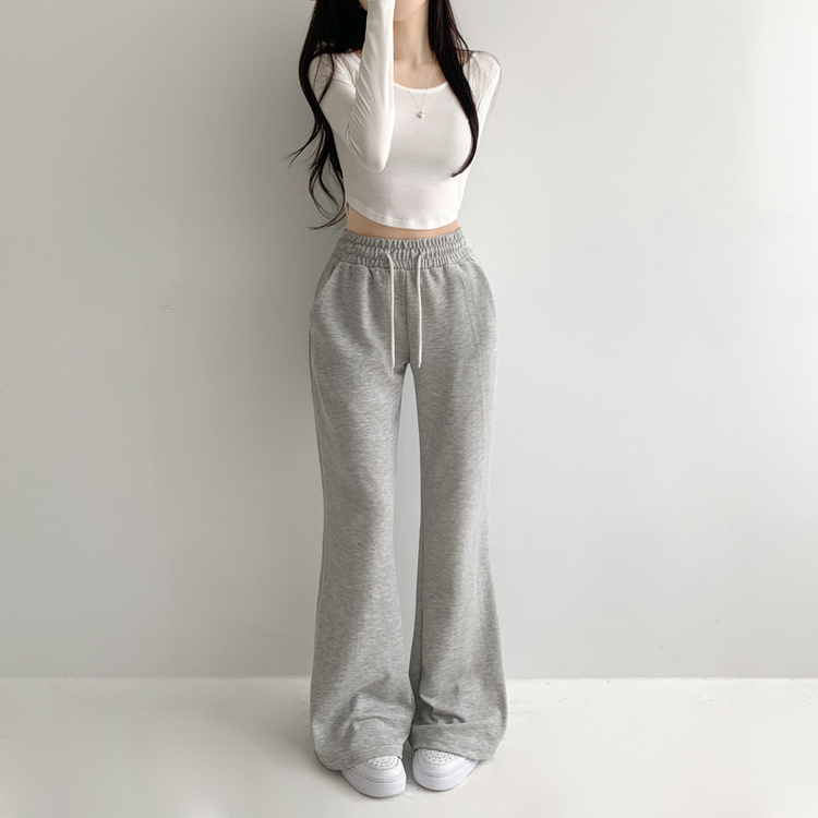 【丈別】ローセミブーツカットトレーニングパンツ(6color) GREY