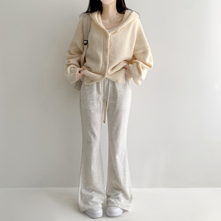 【丈別】ローセミブーツカットトレーニングパンツ(6color) OATMEAL