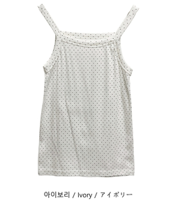 スクエアドットキャミソールノースリーブ