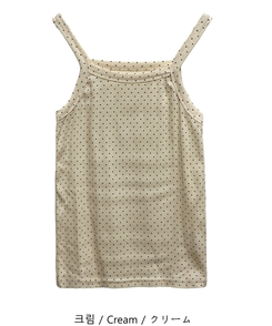 スクエアドットキャミソールノースリーブ