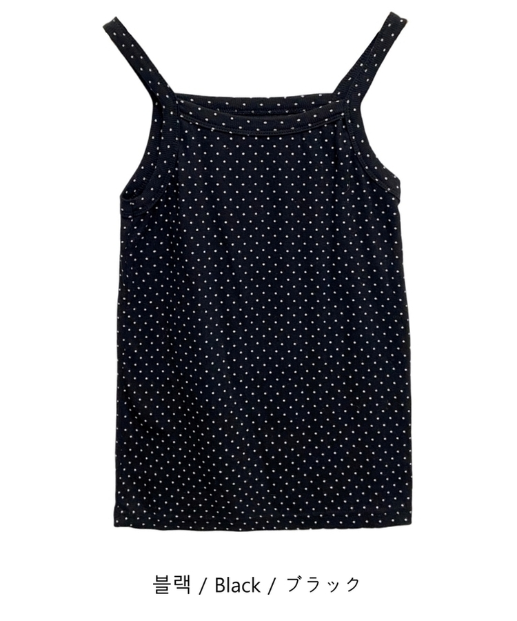 スクエアドットキャミソールノースリーブ