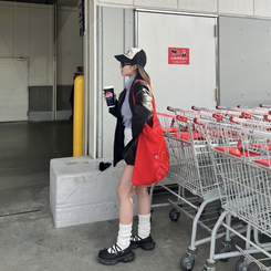 その他 ストラップリボンシューズ BLACK