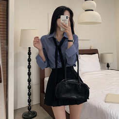 シャツ ベーシックレイヤードシャツ(9color) BLUE