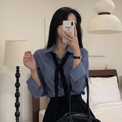 シャツ ベーシックレイヤードシャツ(9color) BLUE