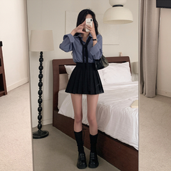 シャツ ベーシックレイヤードシャツ(9color) BLUE