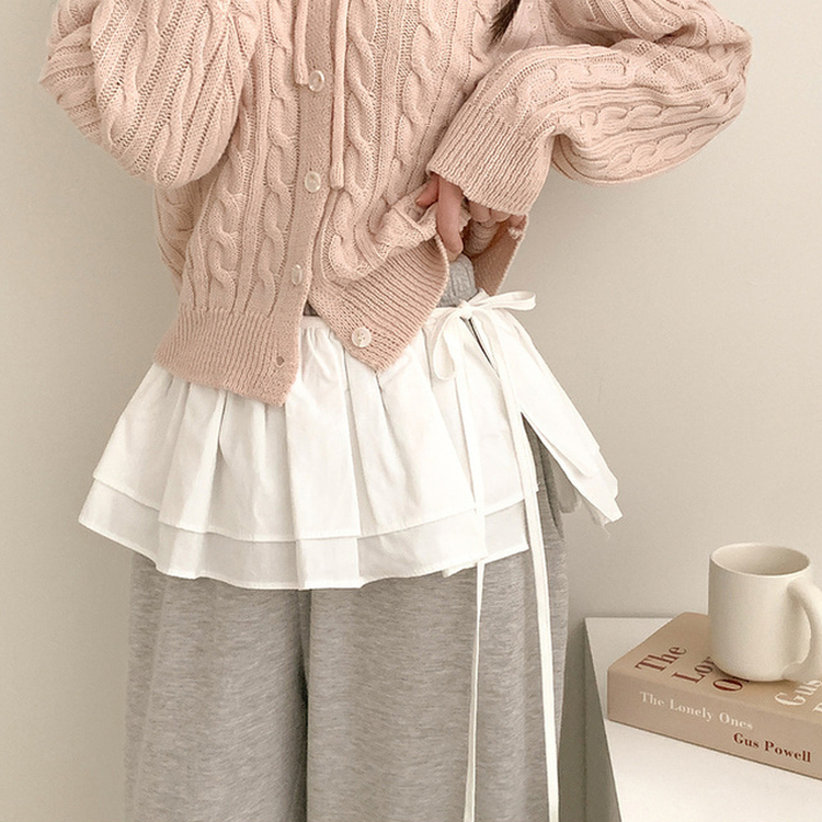 ティアードシフォンフリルミニスカート IVORY