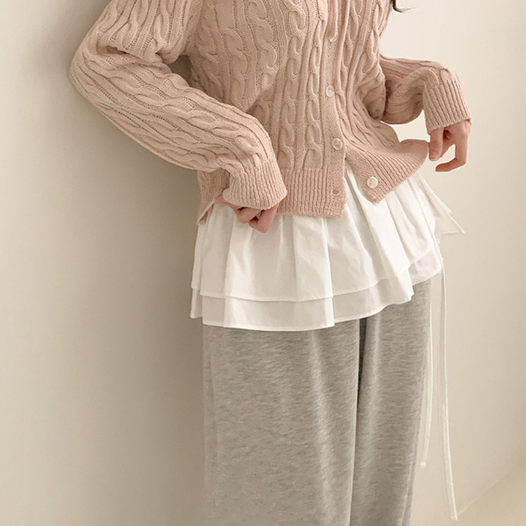 ティアードシフォンフリルミニスカート IVORY
