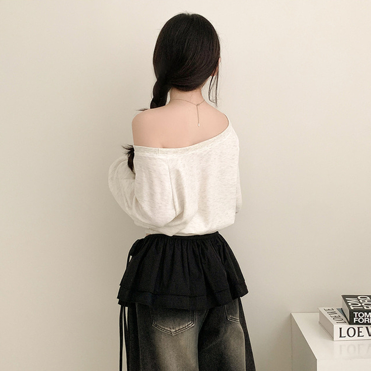 ティアードシフォンフリルミニスカート BLACK