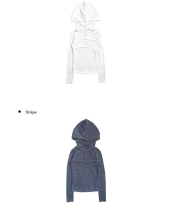 ラットスナップフードボタンTシャツ