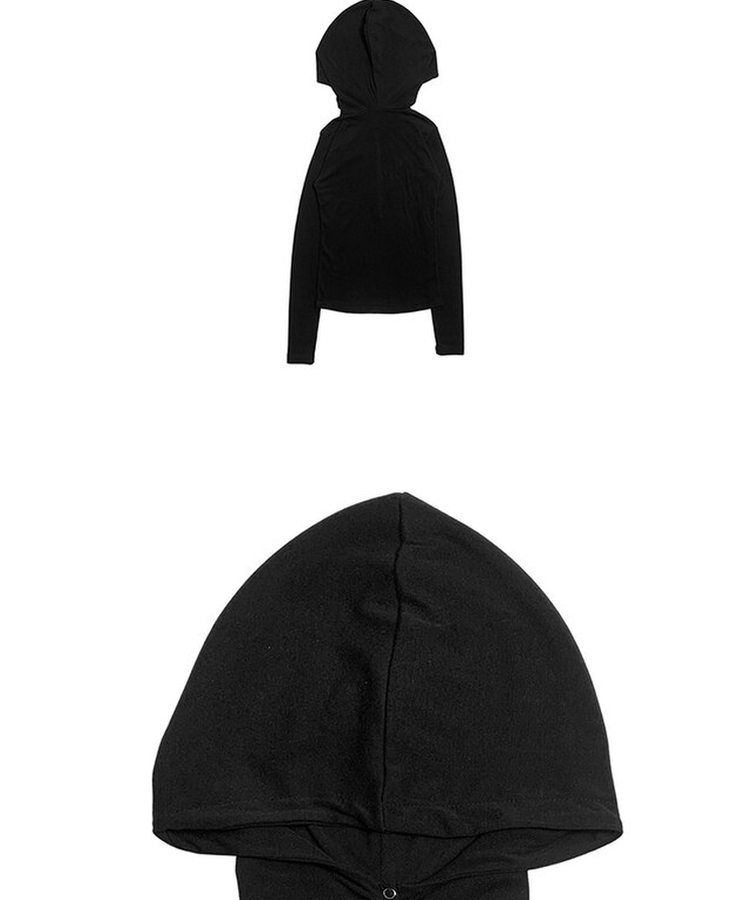 ラットスナップフードボタンTシャツ