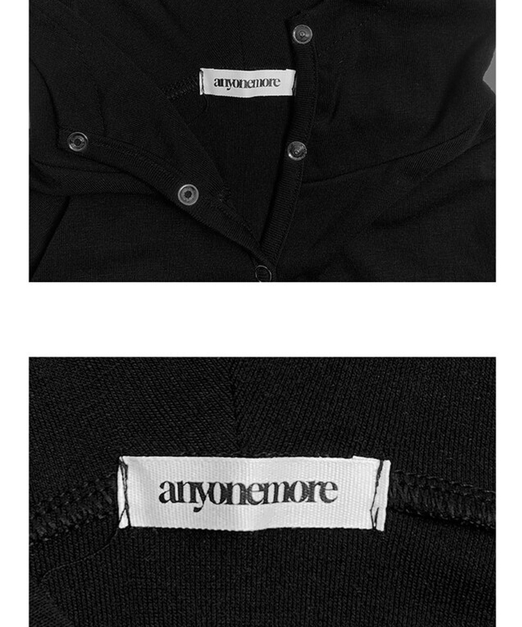 ラットスナップフードボタンTシャツ