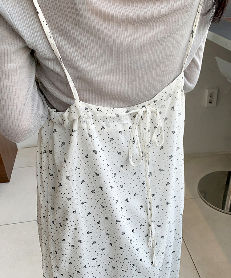 ローラシフォンビスチェロングワンピース IVORY