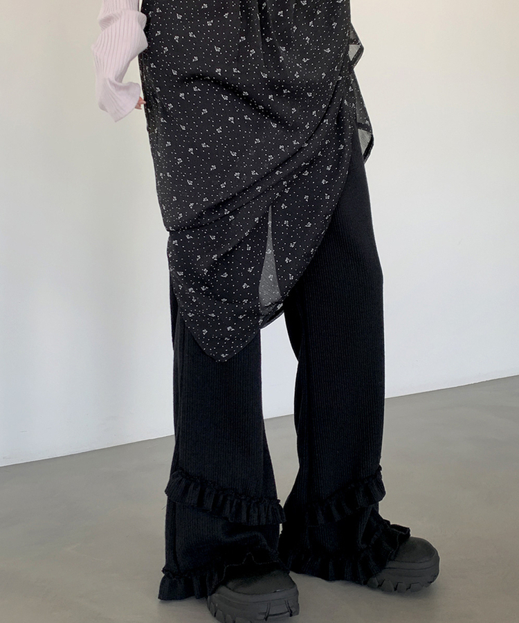 ローラシフォンビスチェロングワンピース BLACK