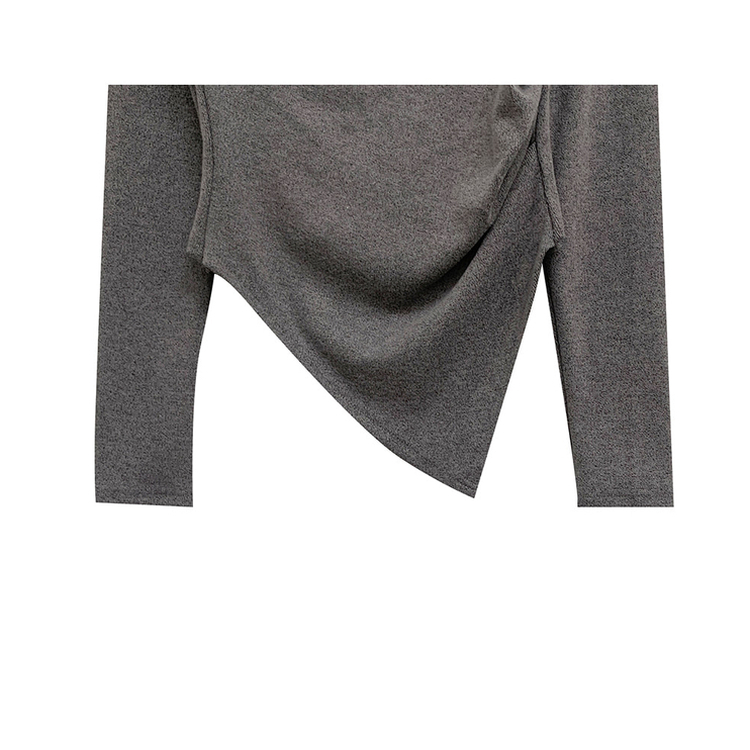 【SET】アンバランス長袖Tシャツ ワイドバンディングパンツ