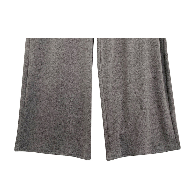 【SET】アンバランス長袖Tシャツ ワイドバンディングパンツ