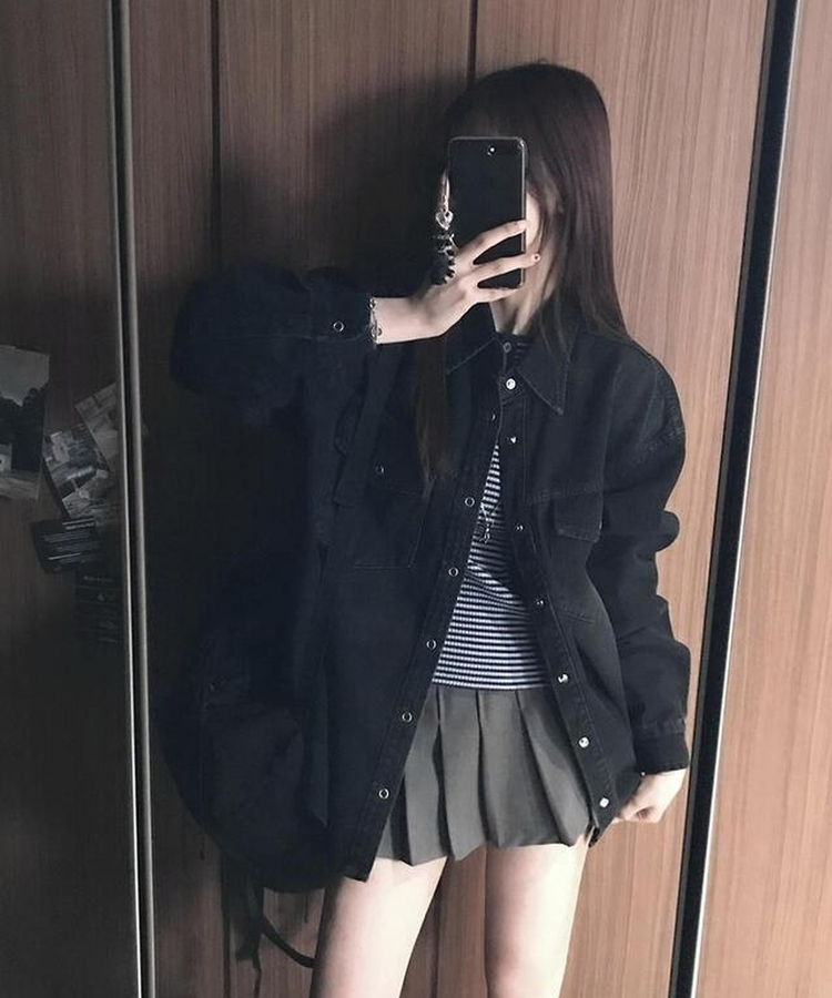 イサクデニムボタンシャツ MIDNIGHT BLACK