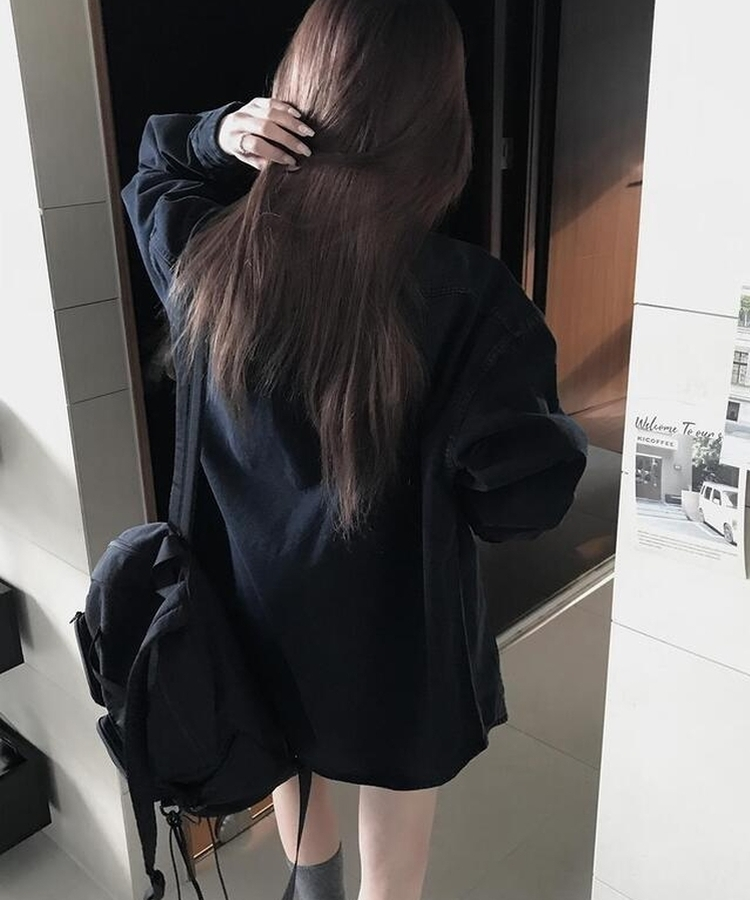 イサクデニムボタンシャツ MIDNIGHT BLACK