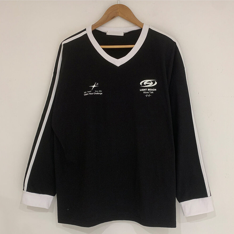 トラックラインルーズ長袖Tシャツ